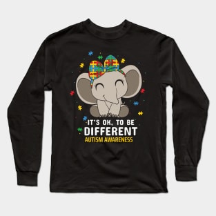 OK to be different Autism Awareness Gift for Birthday, Mother's Day, Thanksgiving, Christmas Long Sleeve T-Shirt